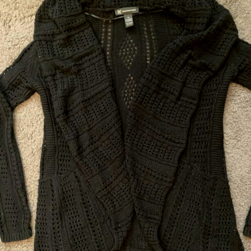 INC International Concepts Crochet Cardigan XSmall